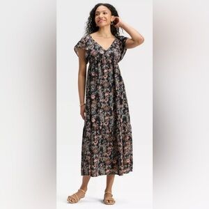 Universal Thread Flutter Short Sleeve Maxi Dress - NWT